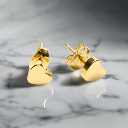Heart Stud - Gold Plate