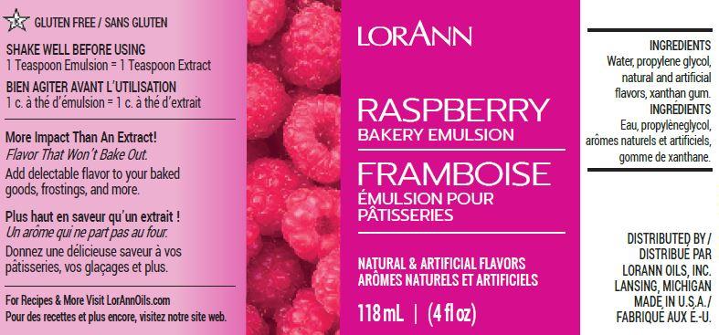 Émulsion de Pâtisserie Framboise - 4 oz. - 16 oz., 1 Gallon, 5 Gallons - Émulsions de Pâtisserie Canada - Livraison Gratuite au Canada pour les Commandes de Plus de 199 CAD