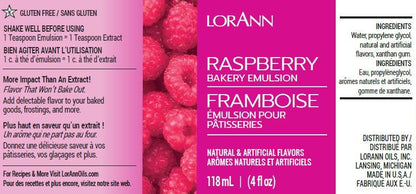 Émulsion de Pâtisserie Framboise - 4 oz. - 16 oz., 1 Gallon, 5 Gallons - Émulsions de Pâtisserie Canada - Livraison Gratuite au Canada pour les Commandes de Plus de 199 CAD