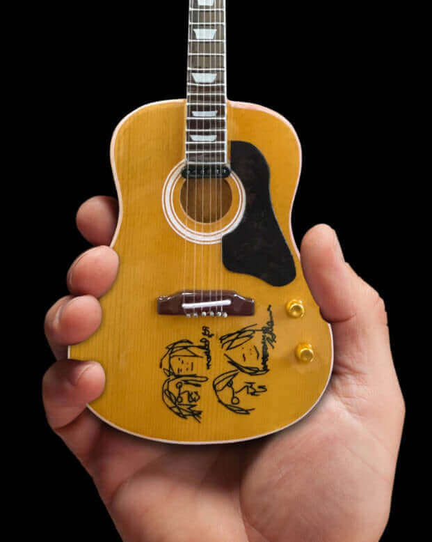 John Lennon “Give Peace a Chance” Miniature Acoustic Guitar Replica