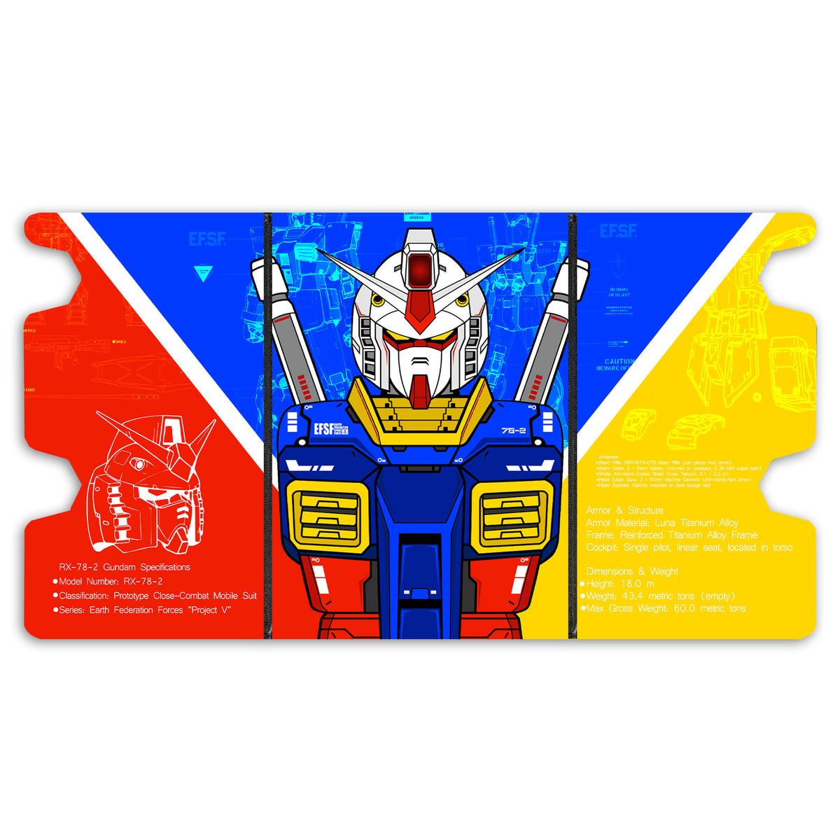 Gundam RX-78-2 - Boîte de rangement de cartes Mach 3