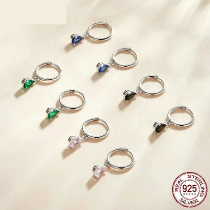 Sublimes boucles d'oreilles Ishwar Goutte d'eau | Argent Sterling 925 | 4 Couleurs | Bijoux Tendance Sce1018