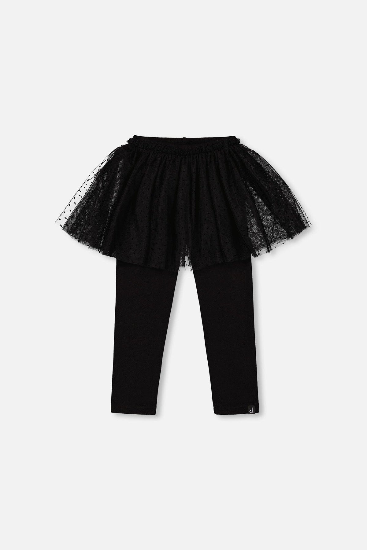 Legging avec jupe en tulle noir