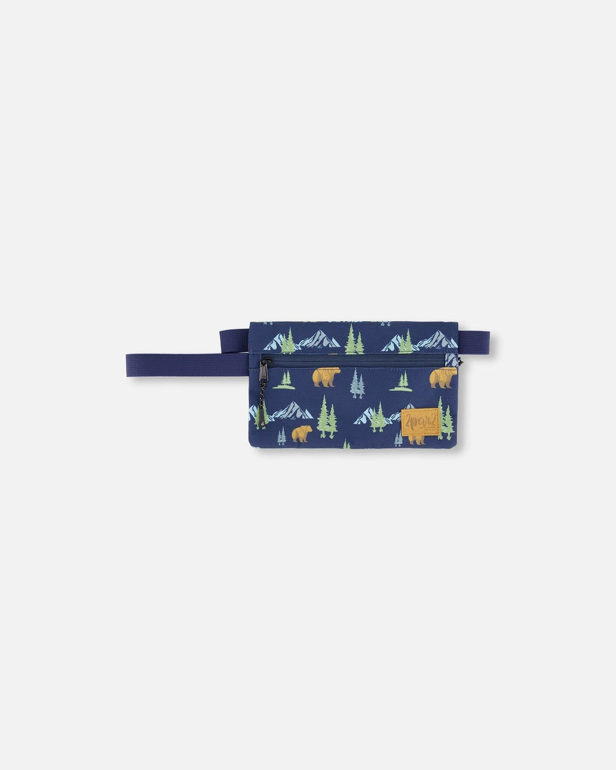 Trousse à Double Compartiment Imprimé Animal Bleu Marine