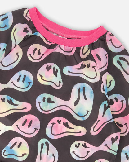 Tablier d'école fille avec un smiley