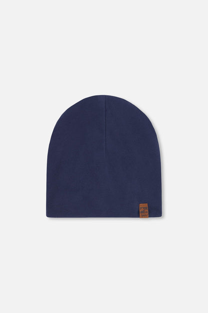 Bonnet en jersey extensible bleu marine
