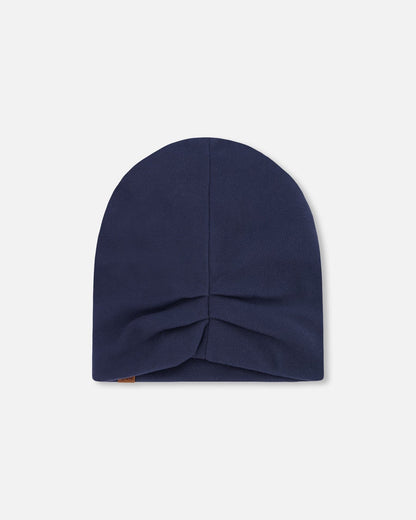 Bonnet en jersey extensible bleu marine