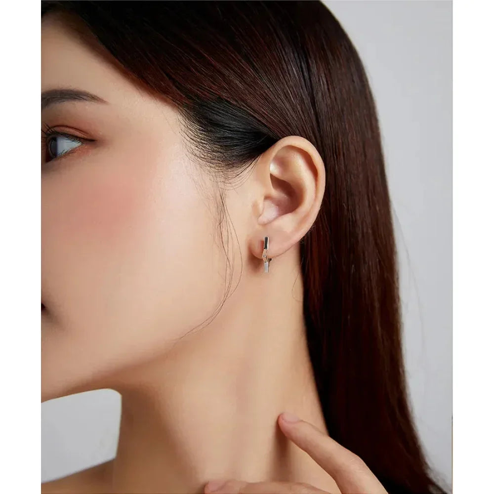 Boucles d'oreilles étoiles en argent sterling 925 - Boucles d'oreoreilles minimalistes en forme d'étoile pour femme - Bijoux de mode SCE1136
