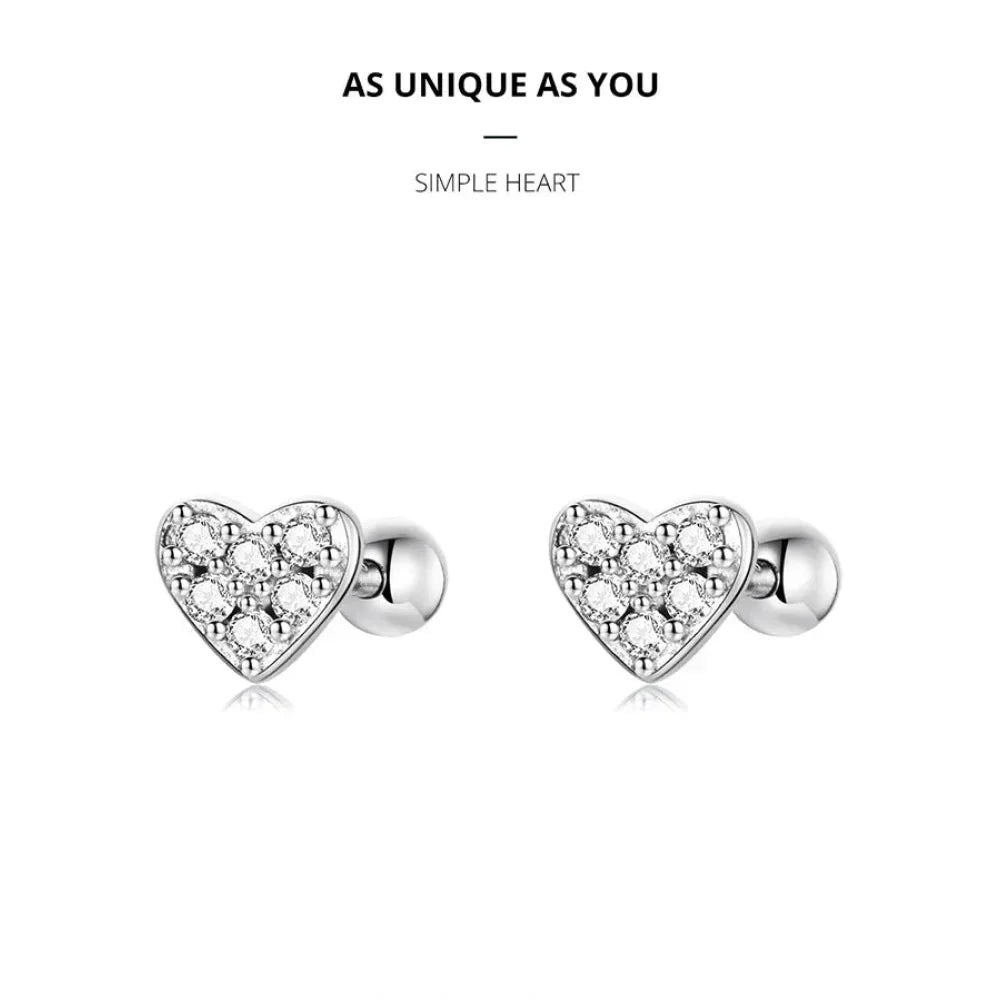 Boucles d'oreilles clous étoiles et papillons en argent sterling 925 - Bijoux délicats et raffinés