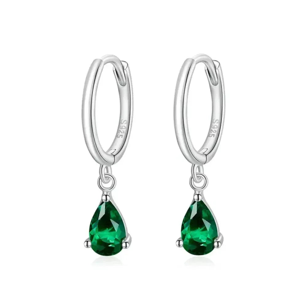 Sublimes boucles d'oreilles Ishwar Goutte d'eau | Argent Sterling 925 | 4 Couleurs | Bijoux Tendance Sce1018