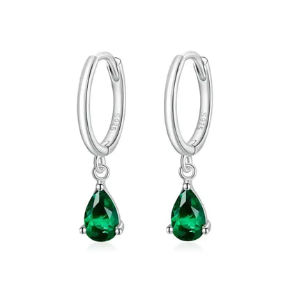 Sublimes boucles d'oreilles Ishwar Goutte d'eau | Argent Sterling 925 | 4 Couleurs | Bijoux Tendance Sce1018