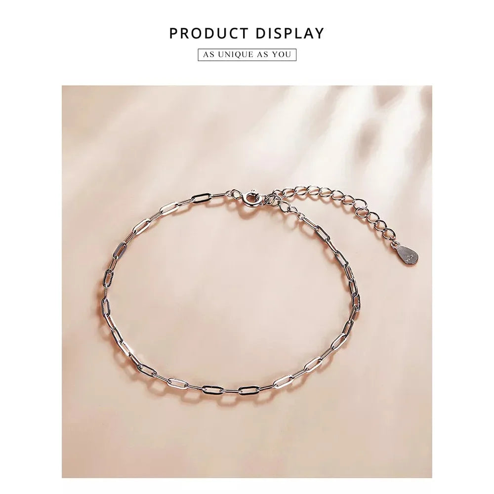 Bracelet chaîne câble en argent sterling 925 plaqué or