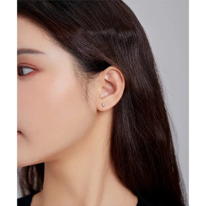 Boucles d'oreilles clous étoiles et papillons en argent sterling 925 - Bijoux délicats et raffinés