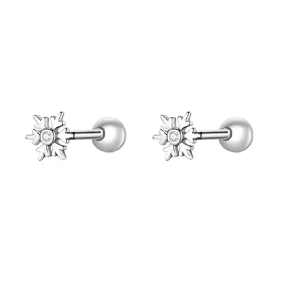Boucles d'oreilles clous étoiles et papillons en argent sterling 925 - Bijoux délicats et raffinés