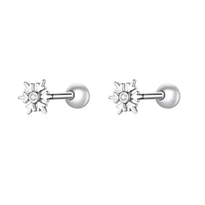 Boucles d'oreilles clous étoiles et papillons en argent sterling 925 - Bijoux délicats et raffinés
