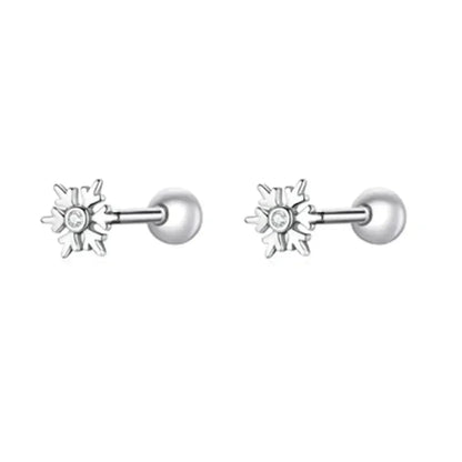 Boucles d'oreilles clous étoiles et papillons en argent sterling 925 - Bijoux délicats et raffinés