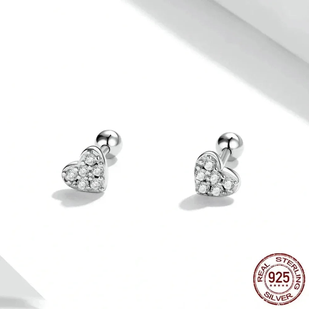 Boucles d'oreilles clous étoiles et papillons en argent sterling 925 - Bijoux délicats et raffinés