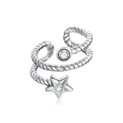 Manchette d'oreille en argent sterling 925 - Boucles d'oreilles clip élégantes couleur or pour femmes