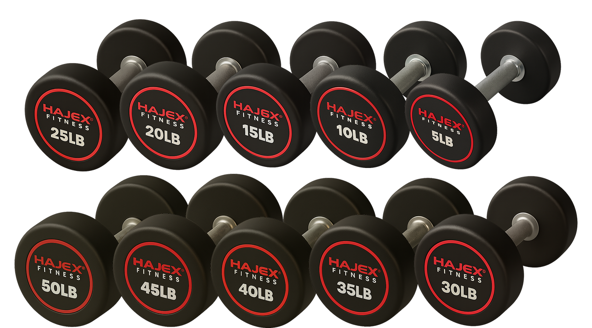 Haltères ronds HAJEX 5 à 150 LB (série Élite)