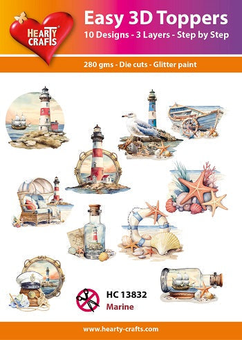 Toppers 3D faciles Hearty Crafts - Marine