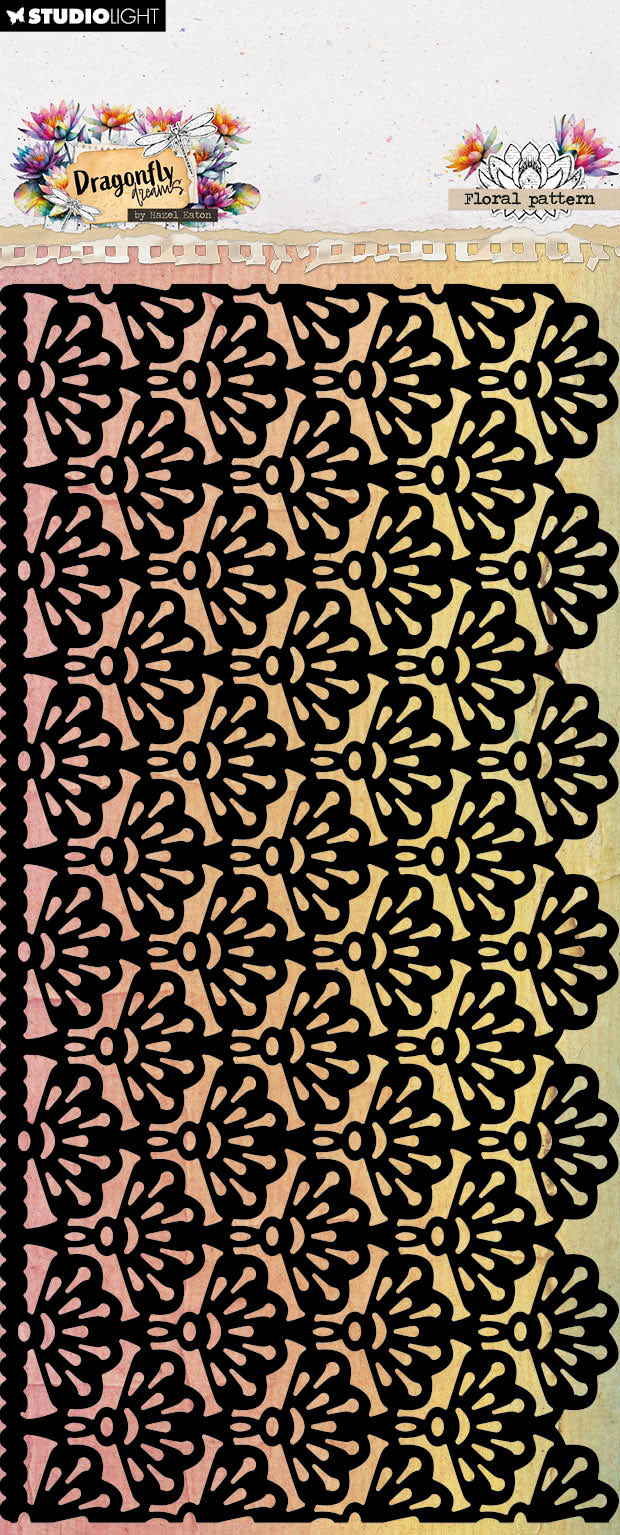 HE Masque Motif Floral Libellule Rêves 105x210x1mm 1 Pièces