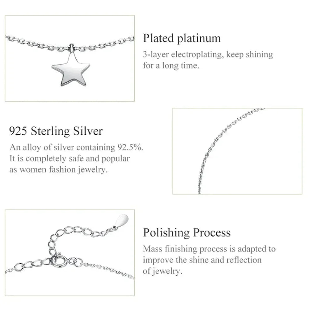 La chevillère à breloques essentielle en argent sterling 925