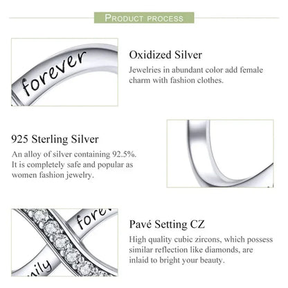 925 Sterling Silver Clear 5A Crystal Collection Family Heart X-Shape Charm Beads for Charm Bracelet & Necklace Pendant