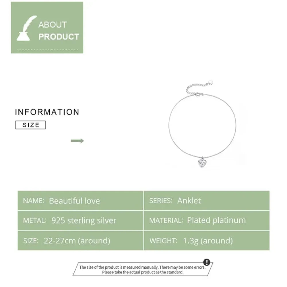 La chevillère à breloques essentielle en argent sterling 925