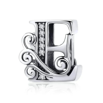 Pendentif Initiales en argent sterling 925 ajouré vintage