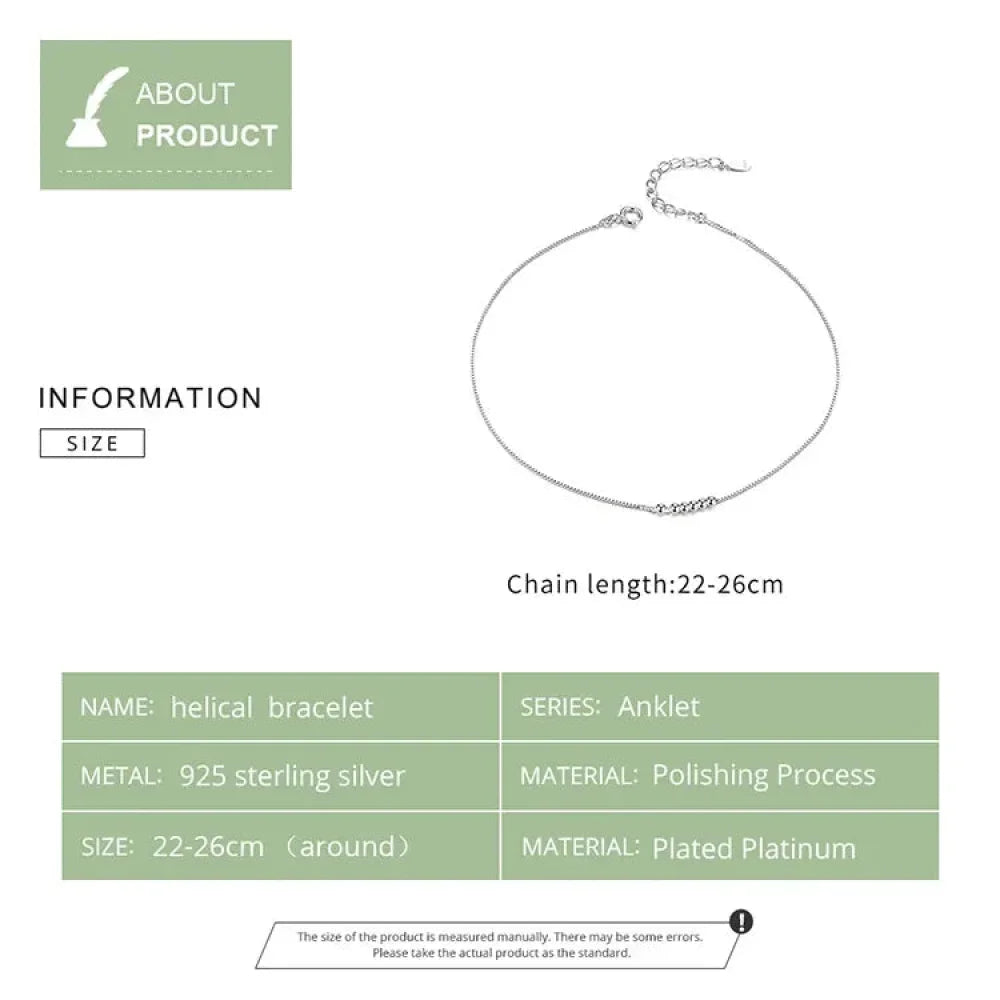 La chevillère à breloques essentielle en argent sterling 925