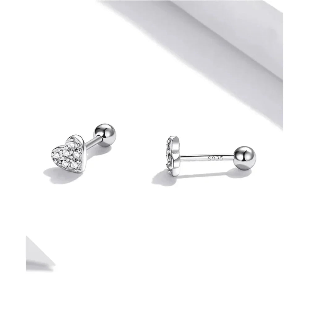 Boucles d'oreilles clous étoiles et papillons en argent sterling 925 - Bijoux délicats et raffinés