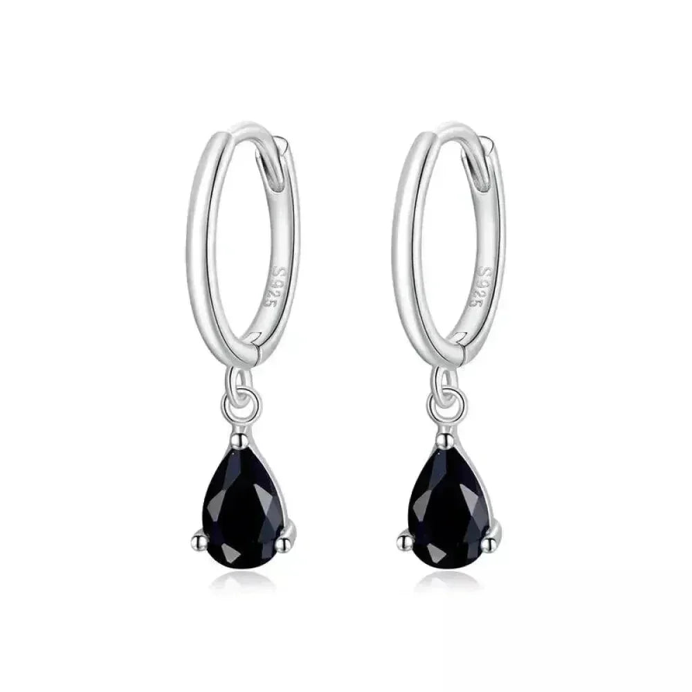 Sublimes boucles d'oreilles Ishwar Goutte d'eau | Argent Sterling 925 | 4 Couleurs | Bijoux Tendance Sce1018