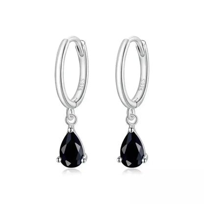 Sublimes boucles d'oreilles Ishwar Goutte d'eau | Argent Sterling 925 | 4 Couleurs | Bijoux Tendance Sce1018
