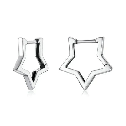 Boucles d'oreilles étoiles en argent sterling 925 - Boucles d'oreoreilles minimalistes en forme d'étoile pour femme - Bijoux de mode SCE1136