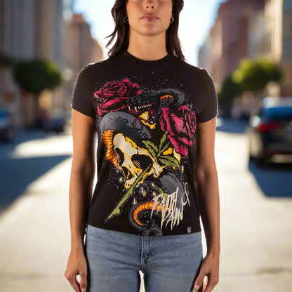 T-shirt Headrush à manches courtes Faith and Pain pour femme