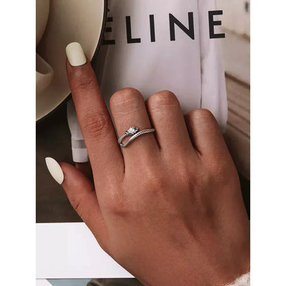 Bague Serpent Réglable en Argent Sterling 925 avec Zircon Vert - Bijou Fantaisie Disponible en 4 Couleurs