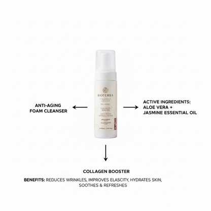 Bioterra Nettoyant Moussant Anti-Âge Booster de Collagène Bio 150 ml