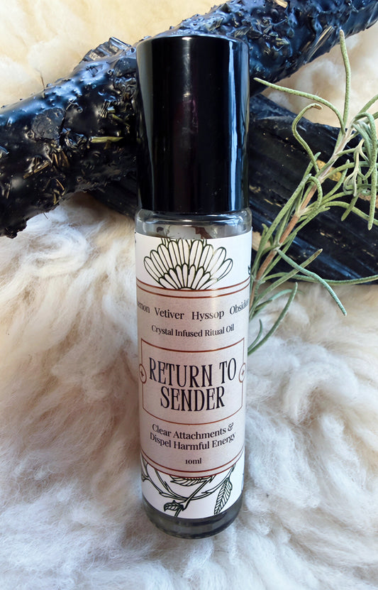 Return to Sender Crystal Infused Ritual Oil