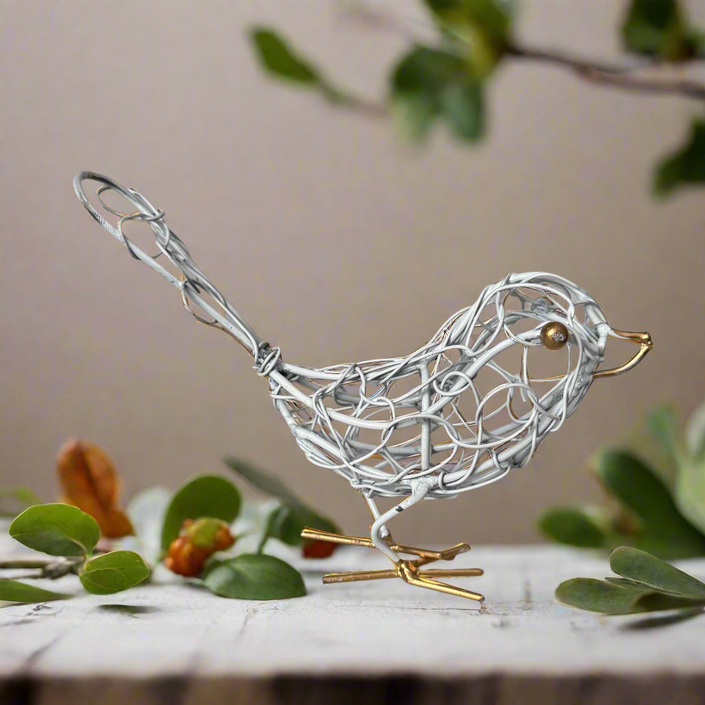Wire Bird - White