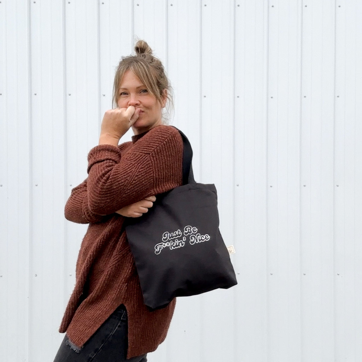 Just Be F**kin' Nice Tote Bag