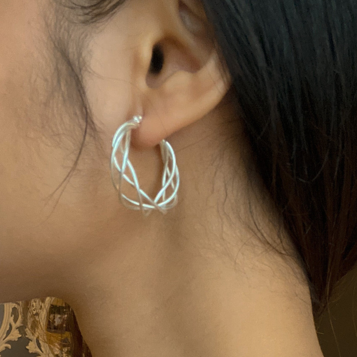 Twist Earrings - Silver Plate