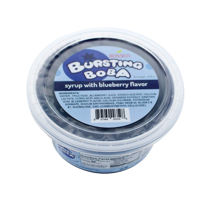 "TOP DEAL" Blueberry Bursting Boba® | Popping Boba | 490g Mini Tub | 6 Mini Tubs Per Case | 60 Cases Per Pallet | Ships Free Within Canada on Orders Above CAD $199