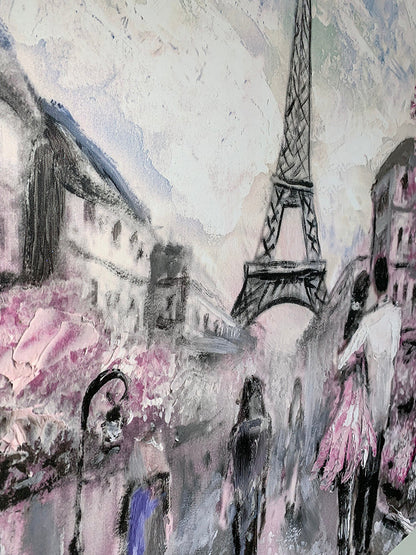 Pretty Pink Paris- Canvas Wall Decor-Wal Art