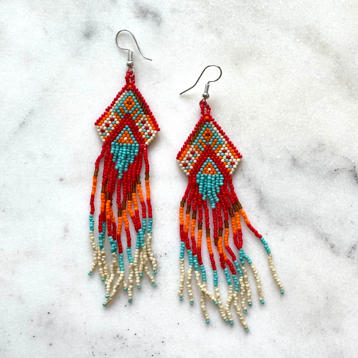 Beaded Aztec Style Earring