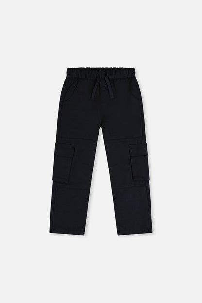 Twill Pants With Cargo Pockets Dark Blue