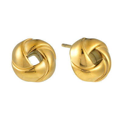 JATANI (Petit) Doré : Clous d'oreilles Nœud d'amour – Symbole intemporel d'amour éternel et élégant cadeau de joaillerie