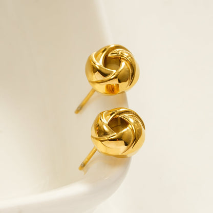 JATANI (Petit) Doré : Clous d'oreilles Nœud d'amour – Symbole intemporel d'amour éternel et élégant cadeau de joaillerie