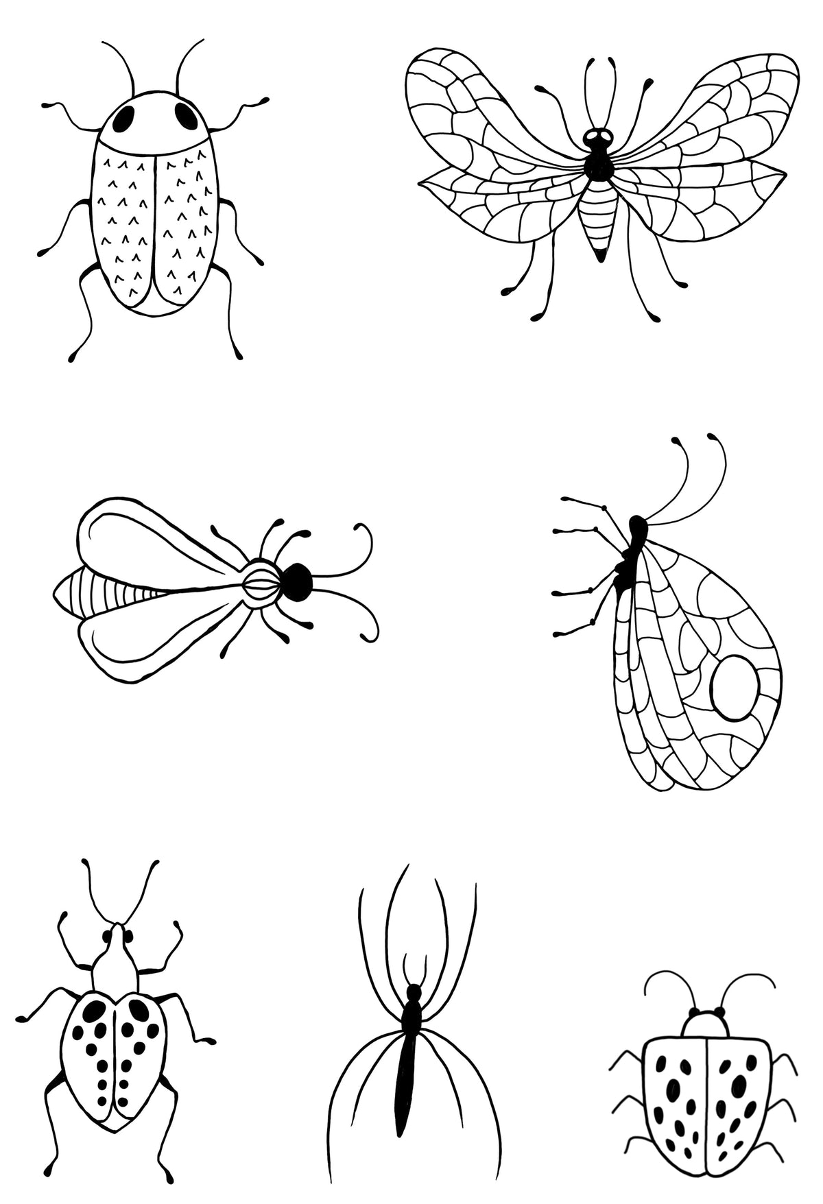 Tampon en silicone Woodware Clear Singles Bug Doodles 10 x 15 cm