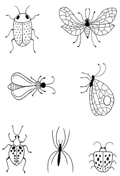 Tampon en silicone Woodware Clear Singles Bug Doodles 10 x 15 cm