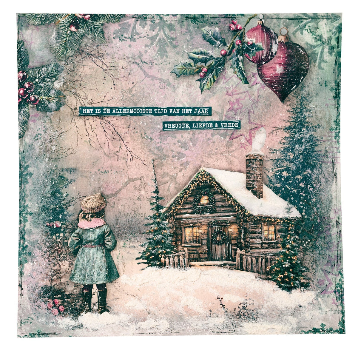 JMA Clear Stamp Christmas Deco Christmas Blush 10 Pieces
